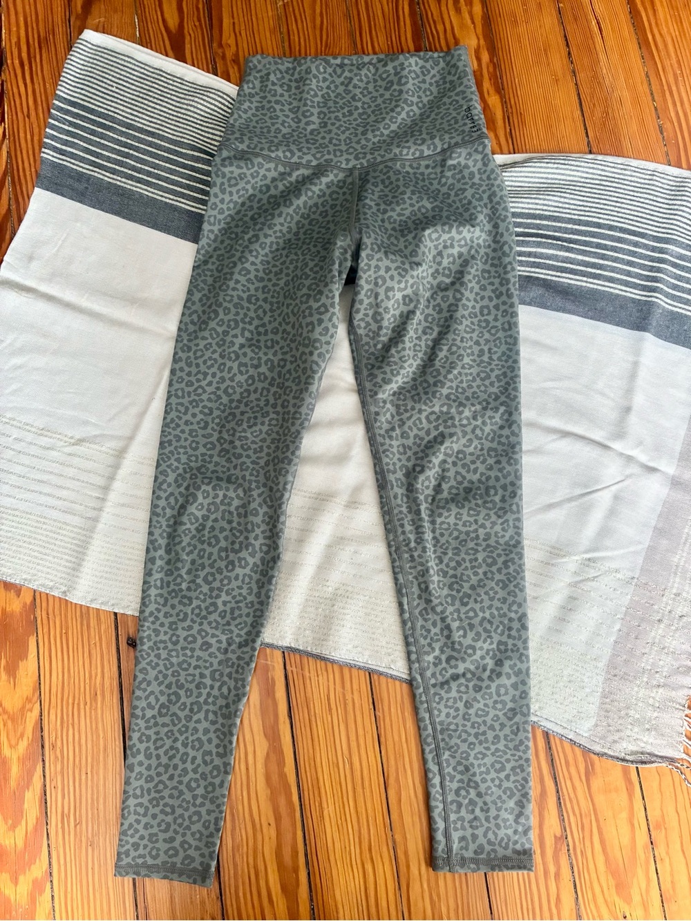Barre3 Sage Leopard Leggings